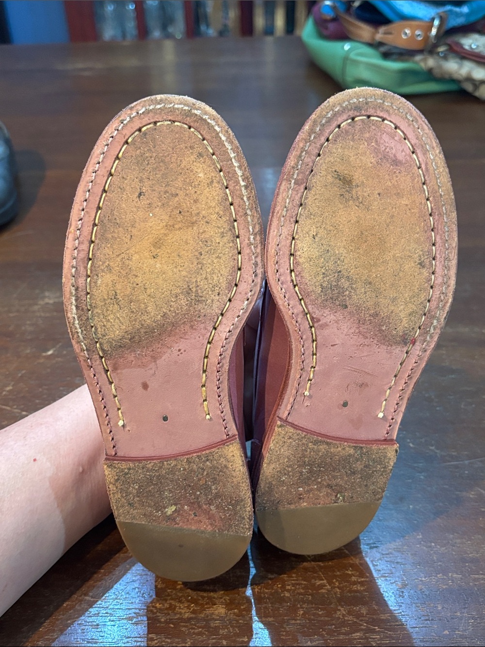 Hender Scheme Slouchy Women's Pink Penny Loafers - Picture 8 of 9